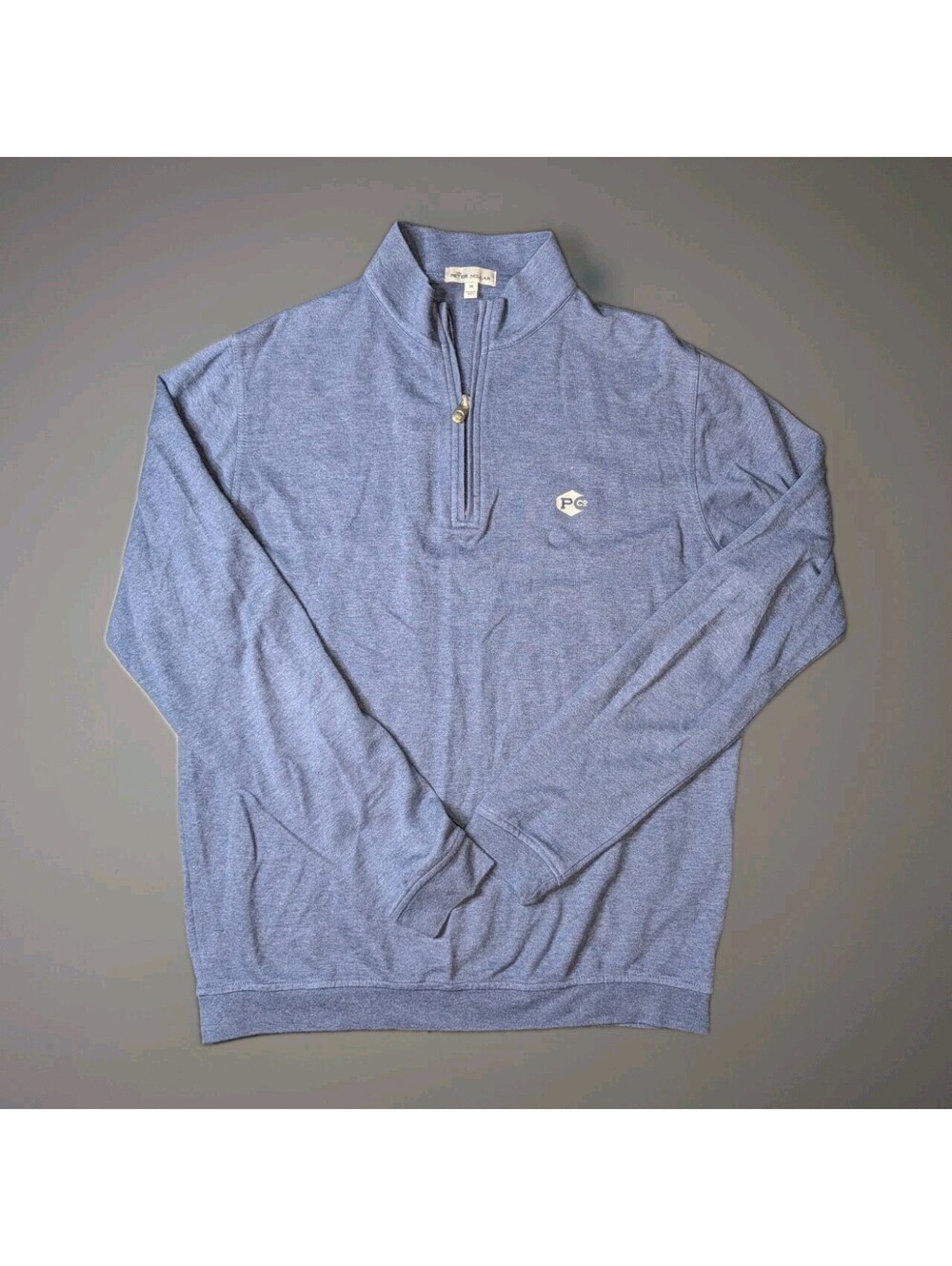 Peter Millar Golf Quarter Zip Navy Blue Medium